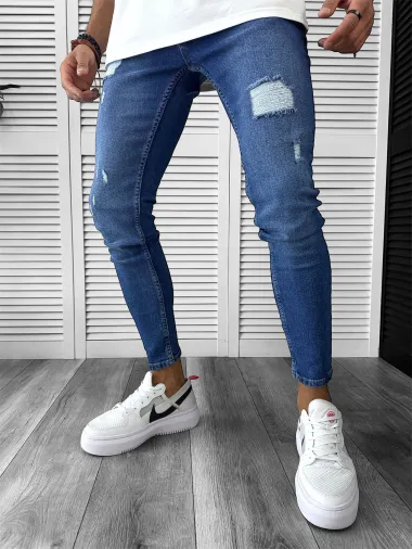 Blugi barbati conici albastri 6001 M3-4.3