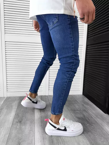 Blugi barbati conici albastri 608 G6-4