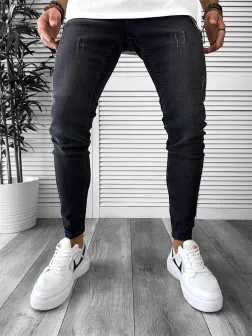 Blugi barbati conici negri 672 B14-3.1