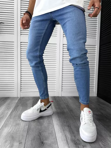 Blugi barbati conici albastri 698 M3-3.2