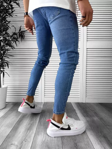 Blugi barbati conici albastri 698 M3-3.2