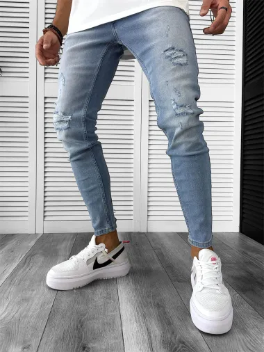 Blugi barbati conici albastri 712 M3-4.3