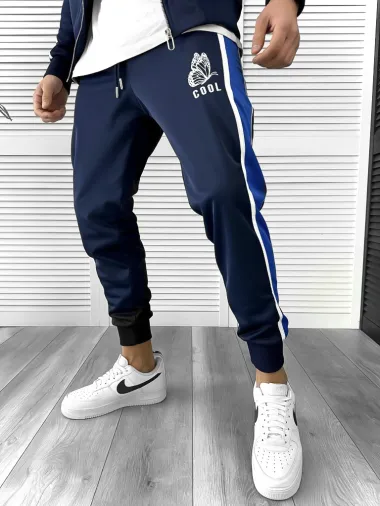 Trening barbati slim fit bleumarin Pantaloni + Hanorac K086 P20-5.3