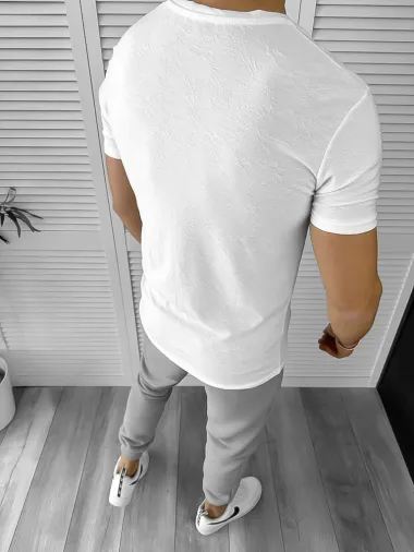 Tricou barbati alb CU MICI DEFECTE 12453 O3-5.3