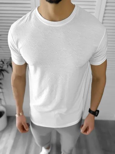 Tricou barbati alb CU MICI DEFECTE 12453 O3-5.3