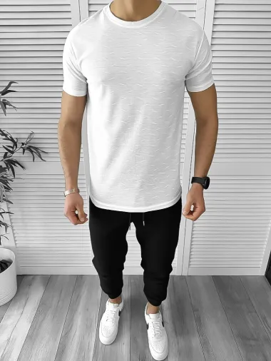 Tricou barbati alb CU MICI DEFECTE 12456 D3-5.2