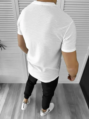 Tricou barbati alb CU MICI DEFECTE 12456 D3-5.2