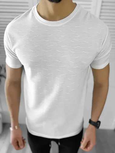 Tricou barbati alb CU MICI DEFECTE 12456 D3-5.2