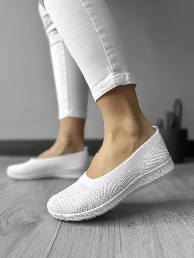 Espadrile dama casual albe CL15 T54-2