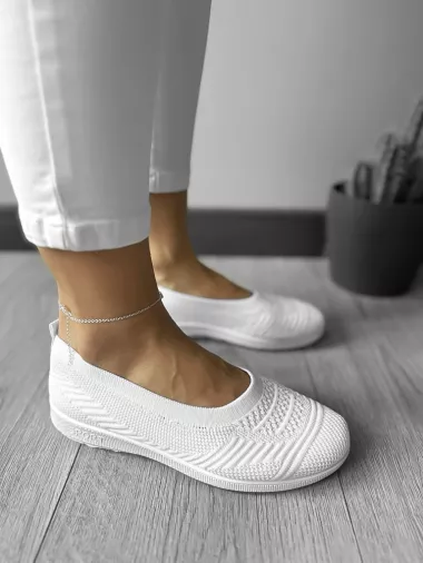 Espadrile dama casual albe CL15 T54-2