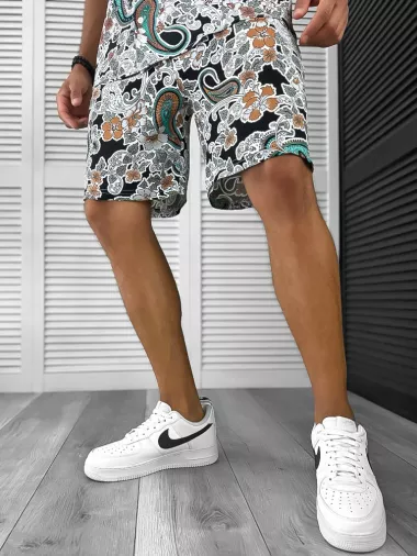 Compleu de vara camasa imprimeu + pantaloni 12838 16-3