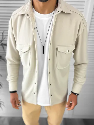 Camasa barbati casual bej 12910 K9