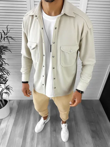 Camasa barbati casual bej 12910 K9