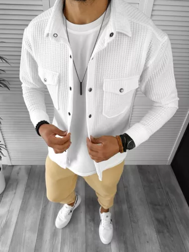 Camasa barbati casual alba 12915 123