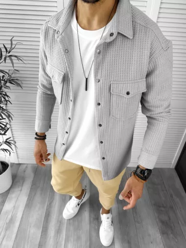 Camasa barbati casual gri 12915 Y13