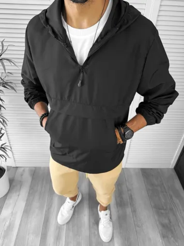 Geaca barbati de toamna din fas subtire neagra B3344 O3-2.3