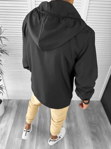 Geaca barbati de toamna din fas subtire neagra B3344 O3-2.3