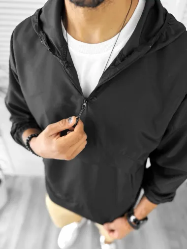 Geaca barbati de toamna din fas subtire neagra B3344 O3-2.3