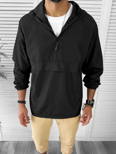 Geaca barbati de toamna din fas subtire neagra B3344 O3-2.3