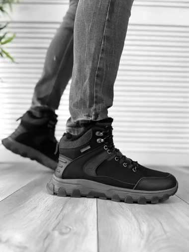 Bocanci barbati imblaniti negri A75 T52-2