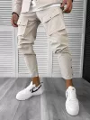Trening barbati slim fit bej 6050 I16-5.2