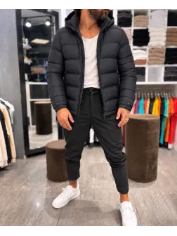 Geaca barbati de iarna, neagra 8861