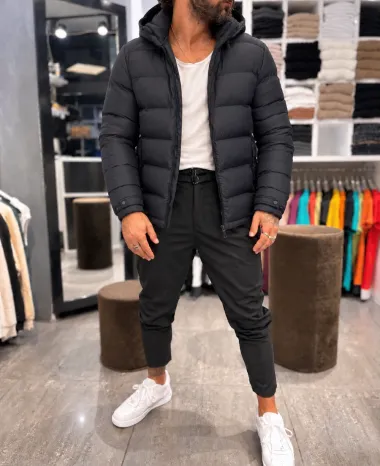 Geaca barbati de iarna, neagra 8861