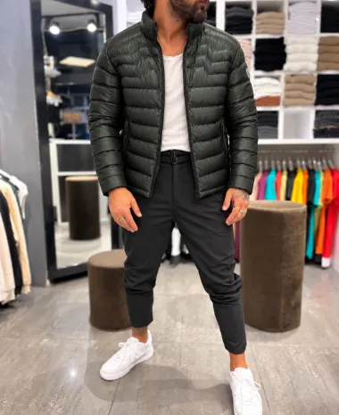 Geaca barbati de iarna, kaki, w216