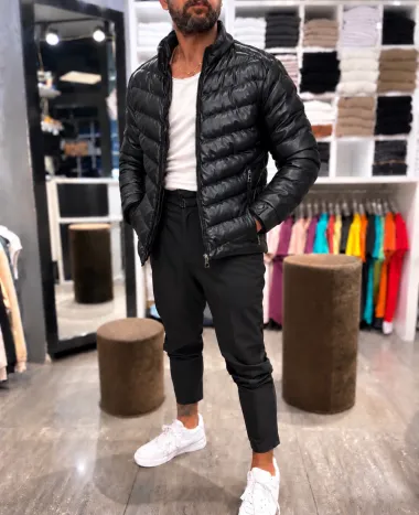 Geaca barbati de iarna, neagra , w216