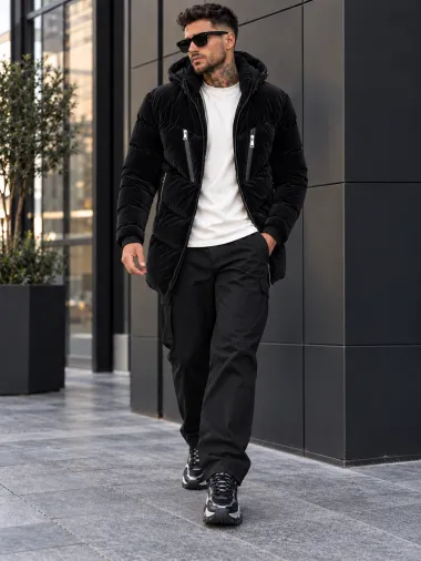 Geaca barbati de iarna, neagra, w209