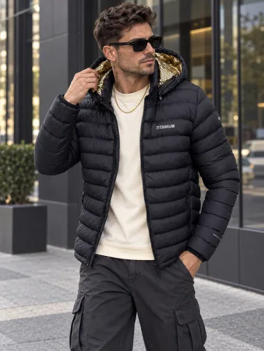 Geaca barbati de iarna, neagra, w210