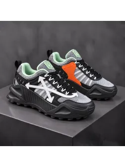 Adidasi barbati casual negri cu alb A1263