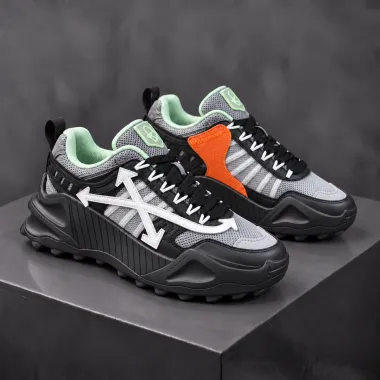Adidasi barbati casual negri cu alb A1263