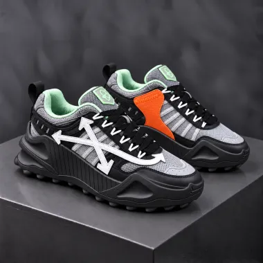 Adidasi barbati casual negri cu alb A1263