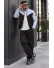 Geaca barbati de iarna neagra cu blue w201