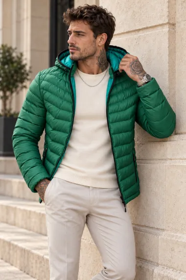Geaca barbati de iarna verde w202