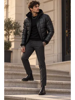 Geaca barbati de iarna, neagra, w203