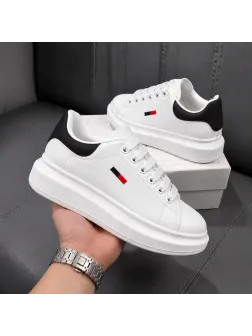 Adidasi dama casual albi cu negru 6623