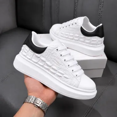 Adidasi dama casual albi cu negru 6627