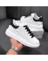 Adidasi dama casual albi cu sireturi negre 6627 Adidasi dama casual albi cu sireturi negre 6627