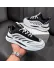 Adidasi barbati casual albi cu negru A97