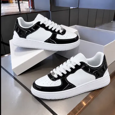 Adidasi barbati casual albi cu negru k36