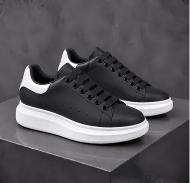 Adidasi barbati casual, negri cu alb k99