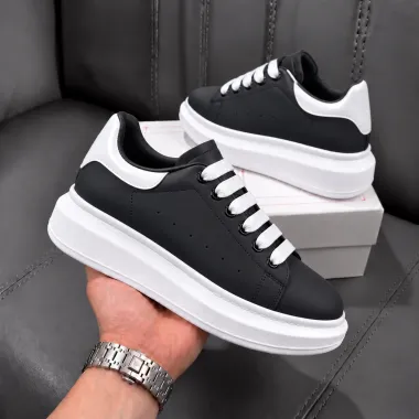Adidasi barbati casual, negri cu alb k99