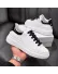 Adidasi barbati casual, albi cu negru k99