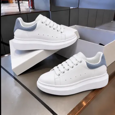 Adidasi barbati casual, albi cu albastru k99