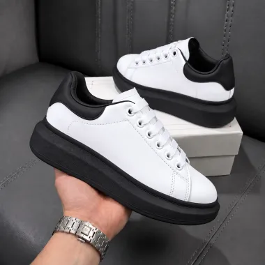 Adidasi barbati casual albi cu talpa neagra 6607