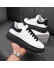 Adidasi barbati casual albi cu sireturi negre 6607 Adidasi barbati casual albi cu sireturi negre 6607