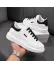 Adidasi barbati casual albi cu sireturi negre 6623 Adidasi barbati casual albi cu sireturi negre 6623
