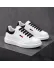 Adidasi barbati casual albi cu sireturi negre 6623 Adidasi barbati casual albi cu sireturi negre 6623